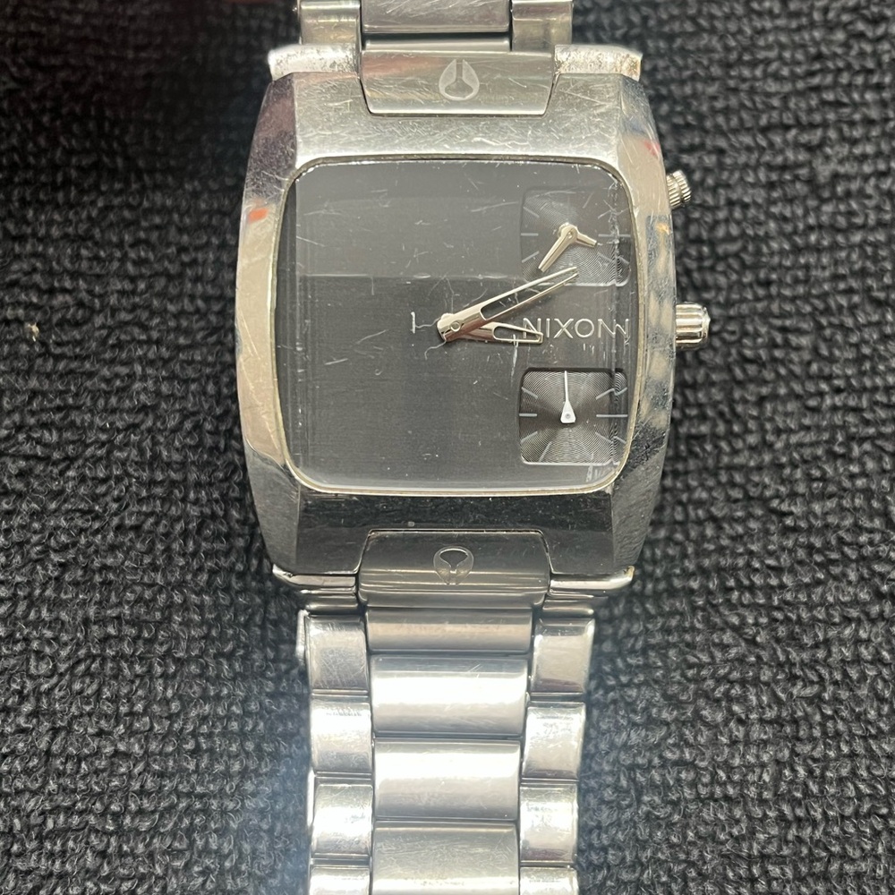 Nixon Black and Silver Smartwatch